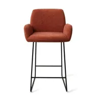 Jesper Home Misaki barkruk H65 Cosy Copper slide black - thumbnail