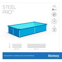 Bestway Zwembad rechthoek steel pro L221 x B150 x H43cm - thumbnail
