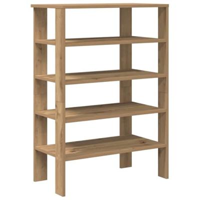 VidaXL Schoenenrek 61x32x87,5 cm bewerkt hout artisanaal eikenkleur