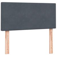 Boxspring met matras fluweel donkergrijs 80x210 cm - thumbnail