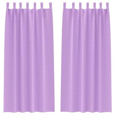 VidaXL Zwart-out gordijnen met ringen 2 pcs paars 225 x 140 cm