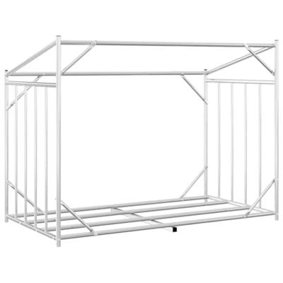 VidaXL Haardhoutrek met regenhoes 151x80,5x110,5 cm staal