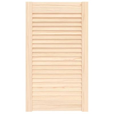 VidaXL Kastdeur met lamellen 69x39,4 cm massief grenenhout