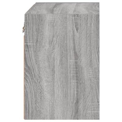 Nachtkastje met LED's wandgemonteerd grijs sonoma eikenkleurig Nachtkastje met LED's wandgemonteerd grijs sonoma eikenkleurig