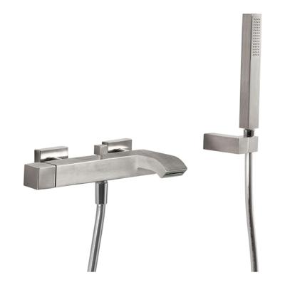 Badmengkraan Tres Cuadro Exclusive Opbouw Vierkant Korte Gebogen Uitloop RVS