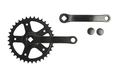 Vinty crankstel 36t. spieloos 130mm 1/8 zwart
