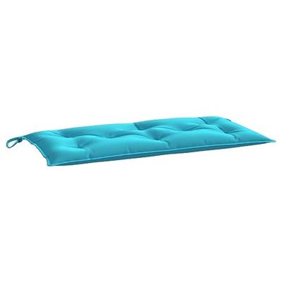 Tuinbankkussens 2 st 100x50x7 cm stof turquoise