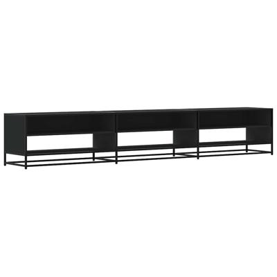 Tv-meubel 270x40x46 cm bewerkt hout zwart - thumbnail