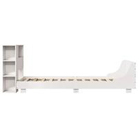 Bedframe zonder matras massief grenenhout wit 75x190 cm - thumbnail