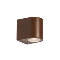 QAZQA Moderne buiten wandlamp roestbruin kunststof ovaal - Baleno - thumbnail