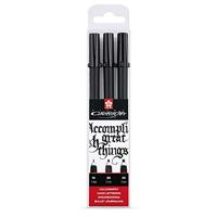 Kalligrafiepen sakura calligrapher 3 stuks zwart - thumbnail
