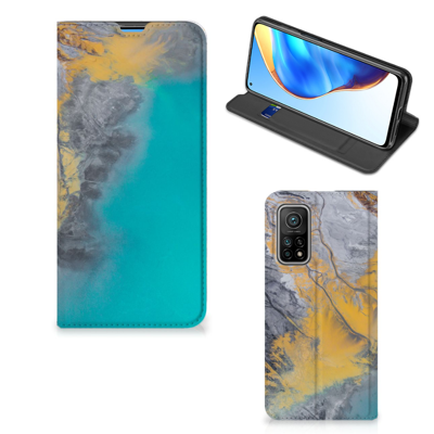 Xiaomi Mi 10T | 10T Pro | Standcase | Marble Blue Gold