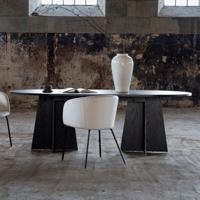 Nohr Ovale Eettafel 'Cynthiaann' 230 x 115cm, kleur Zwart - thumbnail
