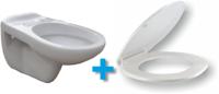 Neptunus wandcloset met Neptunus toiletzitting glans wit - thumbnail