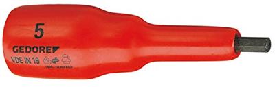 Gedore VDE IN 19 5 6124480 Inbus VDE-schroevendraaierbit 5 mm 1/2 (12.5 mm)