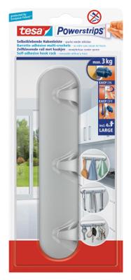 tesa POWERSTRIPS® Hakenbalk Chroom Inhoud: 1 stuk(s)