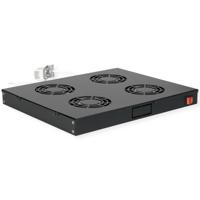 ROLINE 19-inch ventilatorunit 4 ventilatoren, Thermostaat zwart - thumbnail
