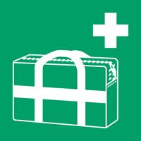 Pictogram bordje Djois EHBO koffer 200x200mm groen - thumbnail