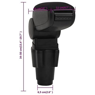 VidaXL Armsteun 12x33x(34-50) cm abs zwart