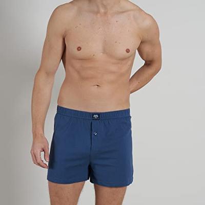 2-pak wijde heren boxershorts - 2675 - Losse boxerhort mannen - 100% katoen - XL - Blauw - Onderbroek heren heren heren heren heren heren heren
