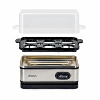 Eierkoker - LIVOO - DOC290 - 400W - 6 eieren - Roestvrij staal - Warmhouden - Eierhouder, deksel en maatbeker - thumbnail