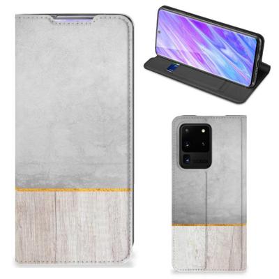 Samsung Galaxy S20 Ultra Book | Wallet Case | Wood Concrete