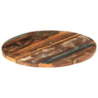 Tafelblad rond 25-27 mm 60 cm massief gerecycled hout - thumbnail