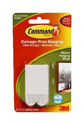 3M Command-beeldmontage strips Wit Inhoud: 4 paar 3M Command-beeldmontage strips Wit Inhoud: 4 paar