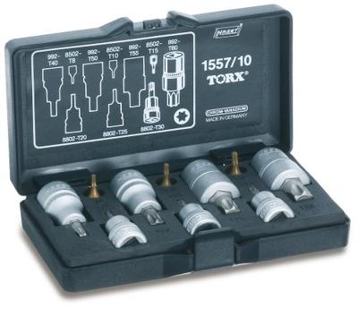 Hazet 1557/10 Dopsleutel-bitinzetset 1/4 (6.3 mm), 1/2 (12.5 mm), 3/8 (10 mm) 10-delig