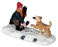 Lemax gathering firewood kerstdorp figuur type 2 2016 - thumbnail