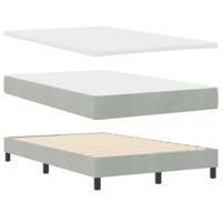 Boxspringbed met Matras met matras Lichtgrijs 120 x 190 cm Stof - thumbnail