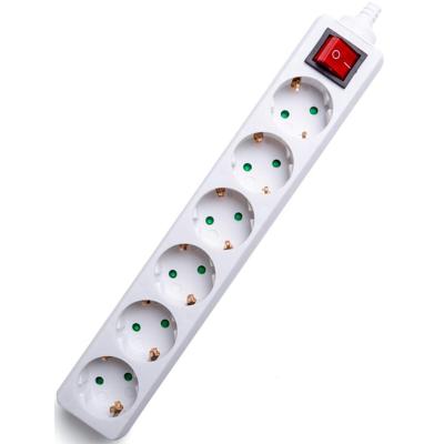 Stekkerdoos 6-voudig met Schakelaar - 3680W - Wit - Zonder Snoer