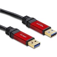 Delock 82745 USB 3.2 Gen 1 Kabel Type-A male naar Type-A male 2 m metaal - thumbnail