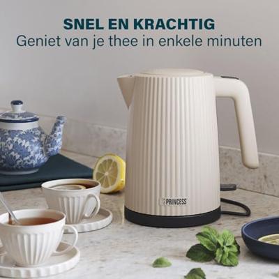 Princess Wave Waterkoker Aantal/Volume: 1.7 l Crème-wit