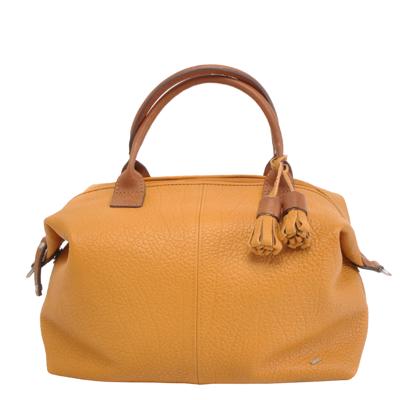 CHAMONIX leren damestas handtas schoudertas curcuma