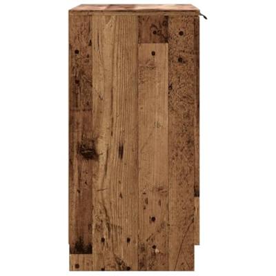 Schoenenkast 59x35x70 cm bewerkt hout oud houtkleurig