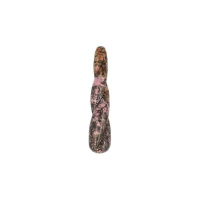 Yoni Wand Rhodoniet - Gedraaid - 12 x 2 cm Yoni Wand Rhodoniet - Gedraaid - 12 x 2 cm