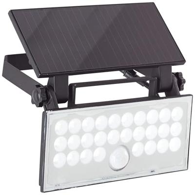 Brilliant Luton G40421/06 Wandlamp op zonne-energie met bewegingsmelder LED 6 W Zwart