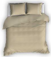 Flanellen Dekbedovertrek Duchesse Zand/Wit-240 x 200/220 cm - thumbnail