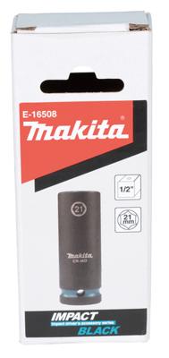 Makita E-16508 Impact Black Krachtdop 1/2" lang | 21 mm - thumbnail