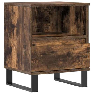 Nachtkastje 40x35x50 cm bewerkt hout gerookt eikenkleurig Nachtkastje 40x35x50 cm bewerkt hout gerookt eikenkleurig
