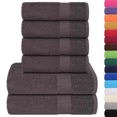 VidaXL 6-delige handdoekenset frogn 360 g/m² antraciet VidaXL 6-delige handdoekenset frogn 360 g/m² antraciet
