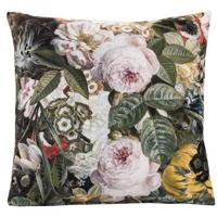 Sierkussen Elna - antraciet/geel - 45x45 cm - Leen Bakker - thumbnail