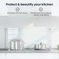 VidaXL Keuken achterwand wit 90 x 40 cm gehard glas - thumbnail