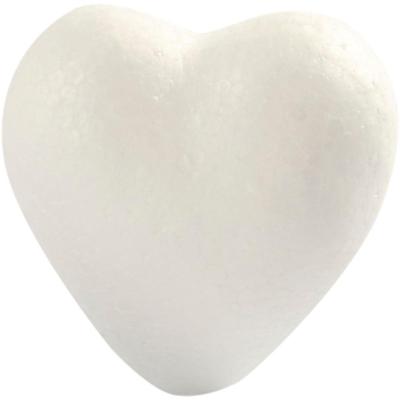 Creativ Company Harten, h: 6 cm, d: 3 cm, b: 6 cm, wit, 5 stuk/ 1 doos