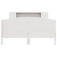 Bed met boekenkast zonder matras grenenhout wit 120x190 cm - thumbnail