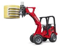 bruder Schäffer Compactlader 2630 met hooibalengrijper modelvoertuig - thumbnail