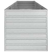 Plantenbak verhoogd 400x80x45 cm gegalvaniseerd staal zilver - thumbnail