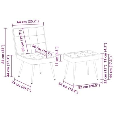 Relaxstoel met voetenbank fluweel donkergroen