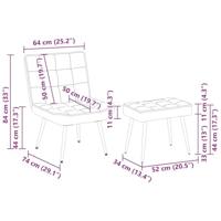 Relaxstoel met voetenbank fluweel donkergroen - thumbnail